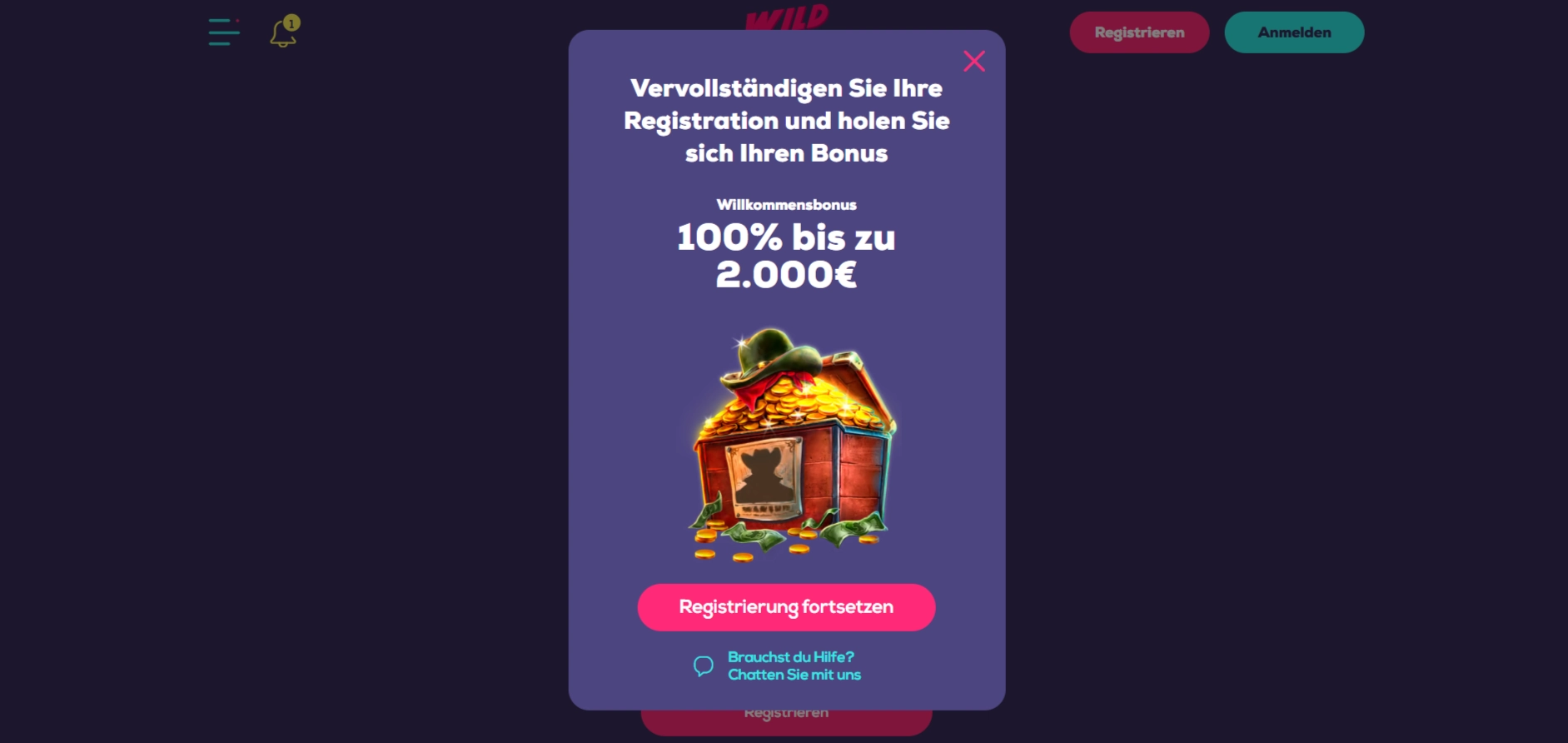 Aktuelle Wild Fortune Bonusübersicht mit Willkommenspaket und laufenden Aktionen